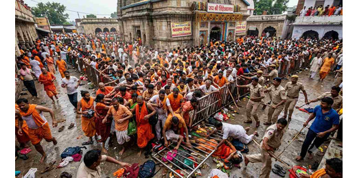 अंतिम सोमवारी पर सिंहेश्वरनाथ मंदिर में भीड़ बेकाबू, भगदड़ के बाद मची अफरा-तफरी